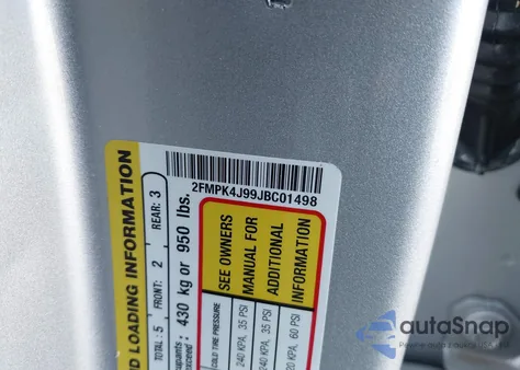 2018 Ford Edge Sel from USA, damaged, VIN 2FMPK4J99JBC01498
